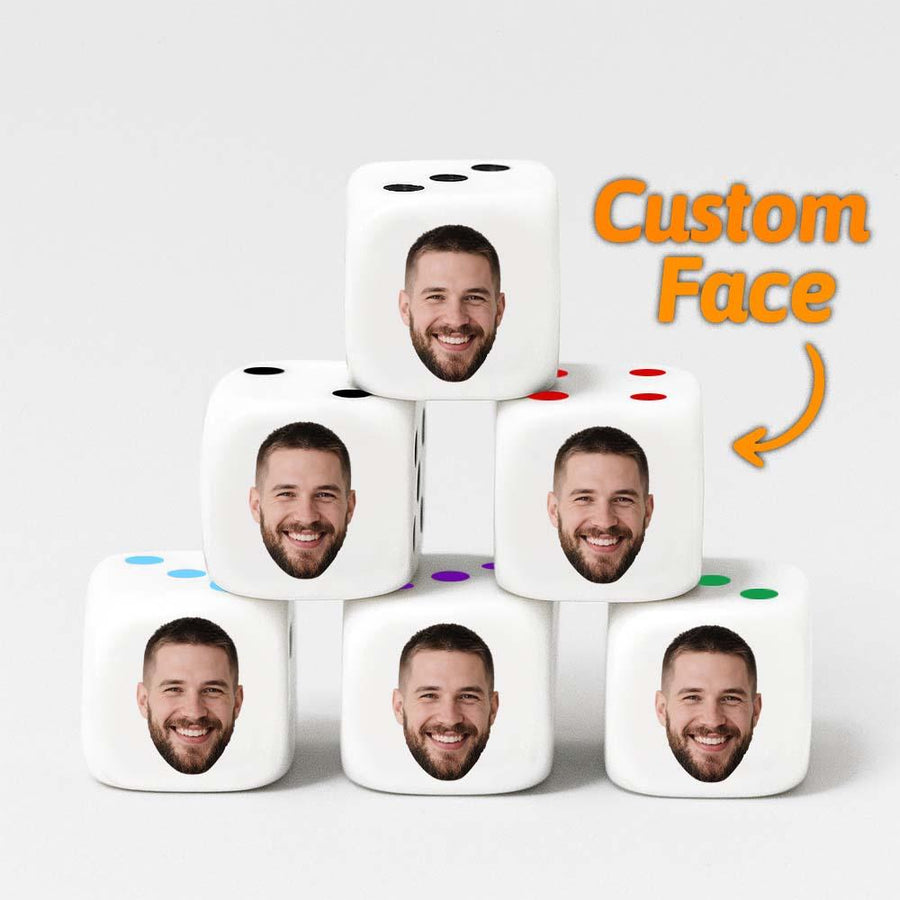 Custom Face Dice Birthday Gifts Funny Gift Party Game Gift Party Favors — product image