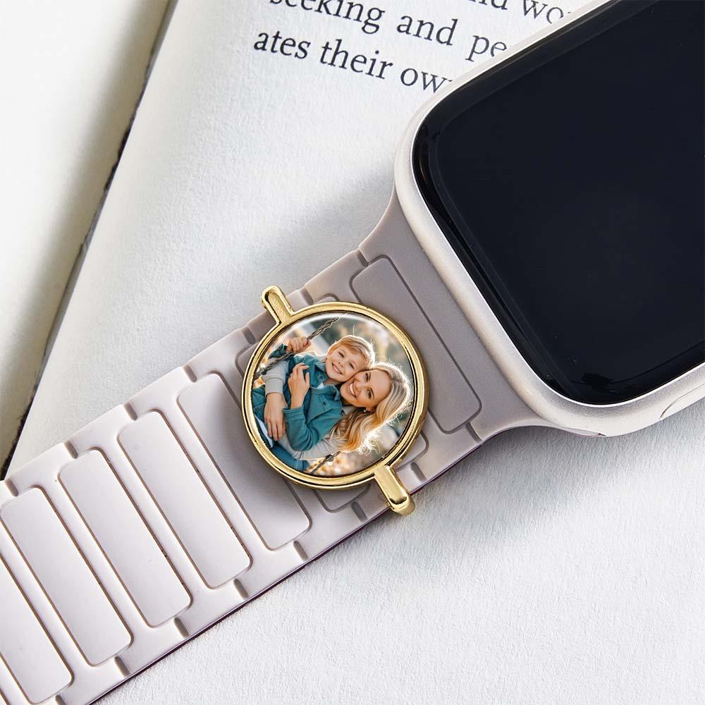 Custom Photo Watch Strap Charm - Personalized Smartwatch Beaded Accessory — product image 7