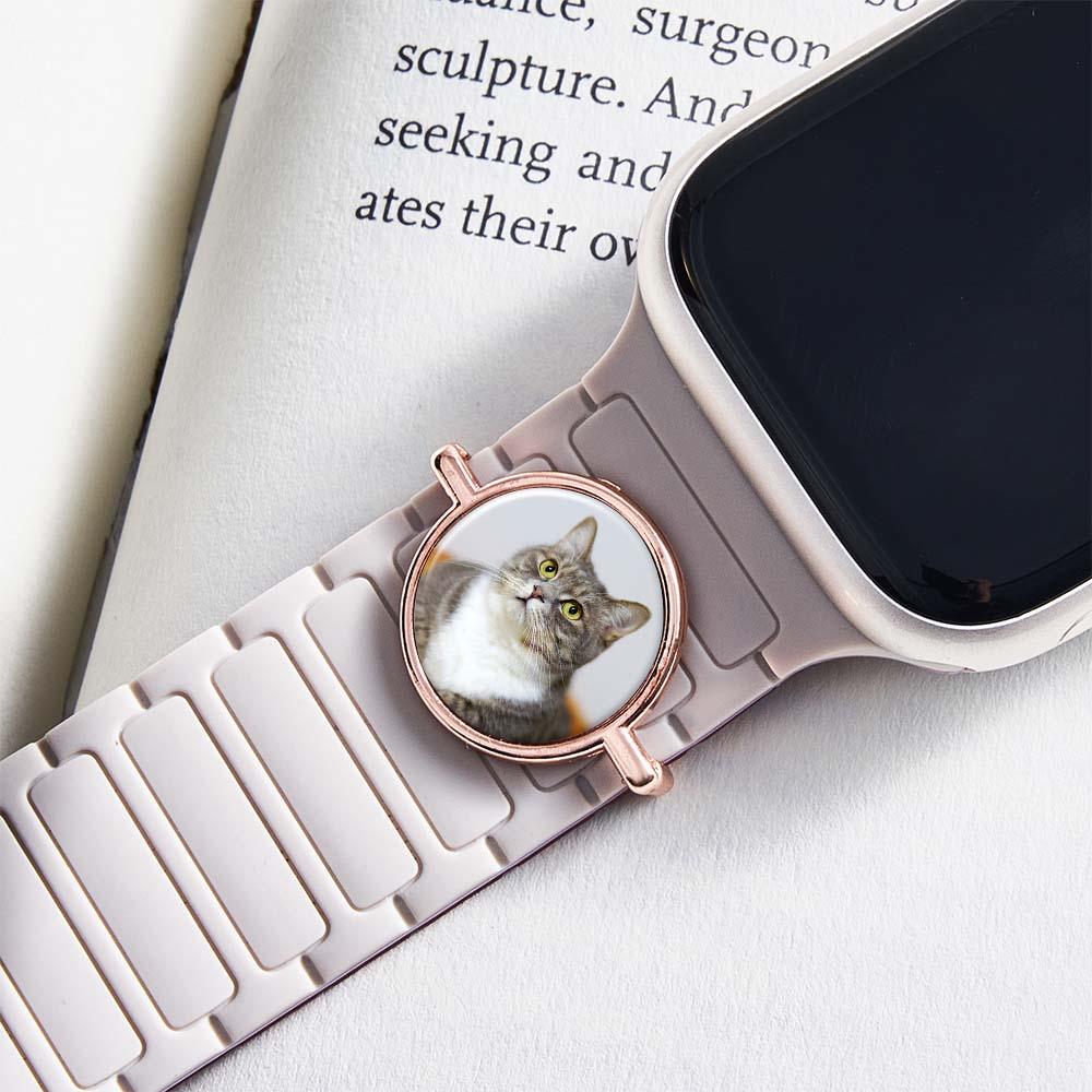 Custom Photo Watch Strap Charm - Personalized Smartwatch Beaded Accessory — product image 8