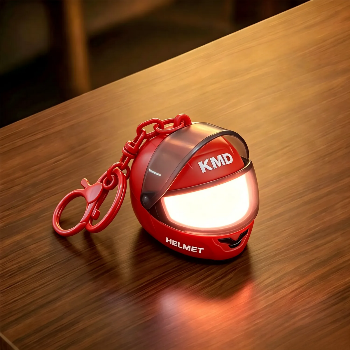 Light-Up Colorful Motorcycle Helmet Keychain Glows With Led Lights Unique And Creative Gift Suitable For Hanging On Bags Gift For Friends — product image 3