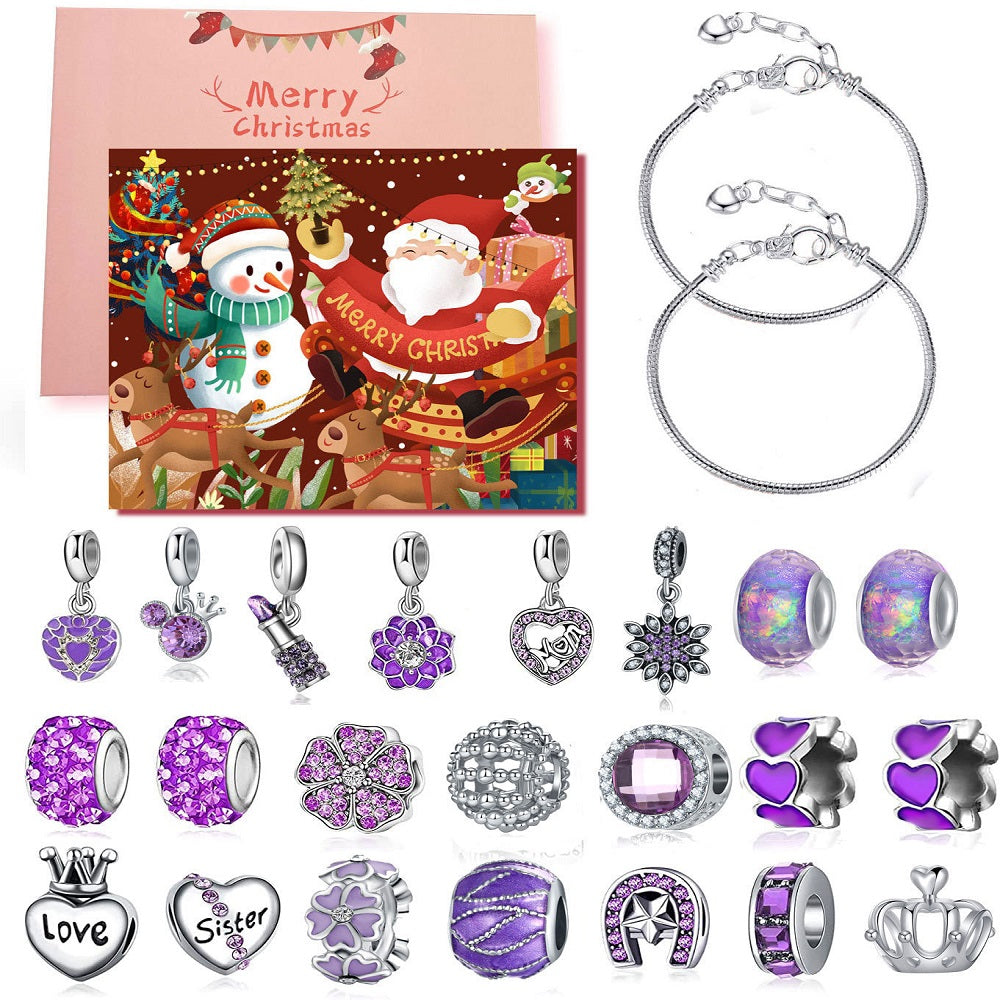 Christmas Gifts Advent Calendar Charm Christmas Countdown Calendar Box Set DIY Charm Jewellery — product image 2