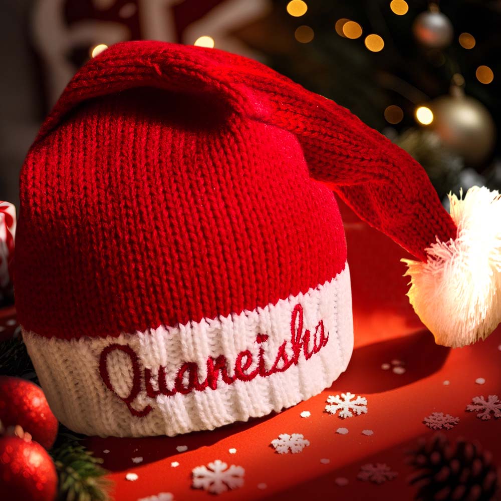 Personalized Christmas Hat Embroidered Name Santa Hat Christmas Gift for Family — product image 8