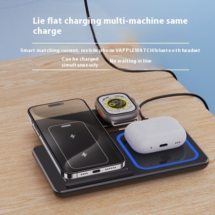 3 In 1 LED Fast Wireless Charger Stand Foldable Charging Station — product image 4