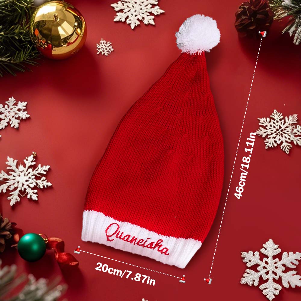 Personalized Christmas Hat Embroidered Name Santa Hat Christmas Gift for Family — product image 10