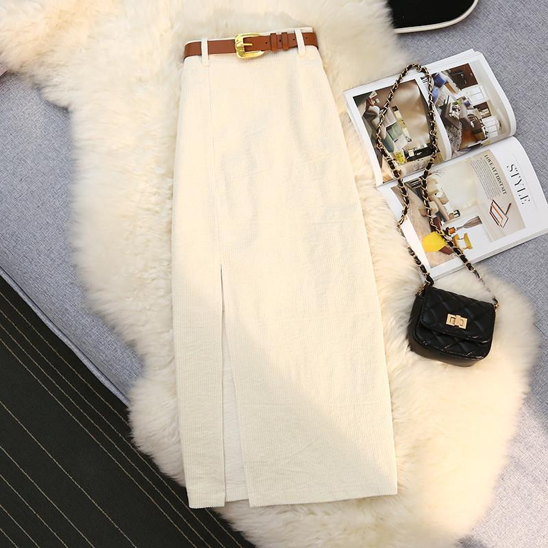 High Waist A-Line Corduroy Skirt for Women — product image 6