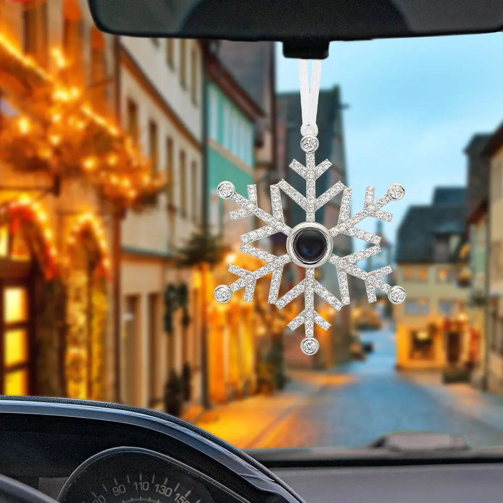 Personalized Projection Ornament Custom Photo Snowflake Christmas Ornament Gifts — product image 4