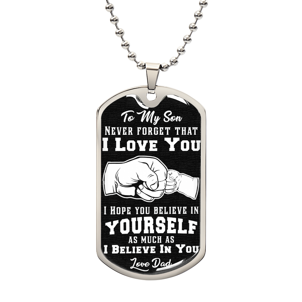 Believe In Yourself - Dog Tag Necklace — product image