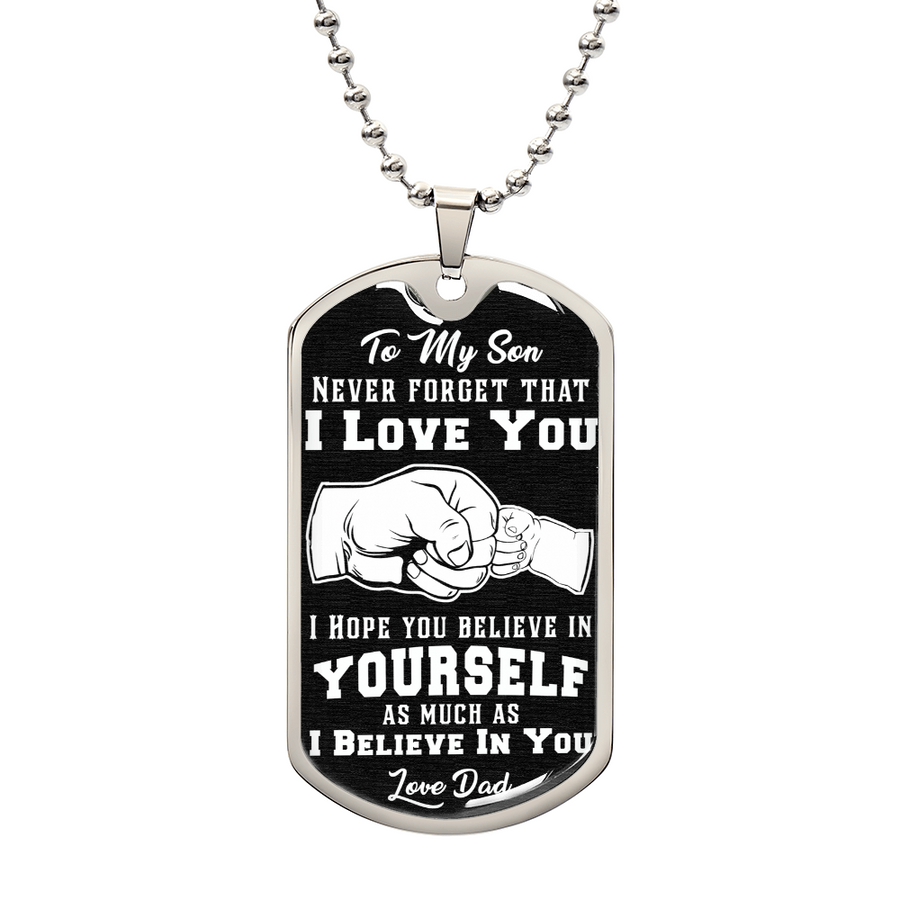 Believe In Yourself - Dog Tag Necklace — product image
