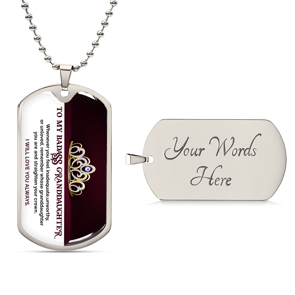 My Badass Granddaughter - Dog Tag Necklace — product image 2