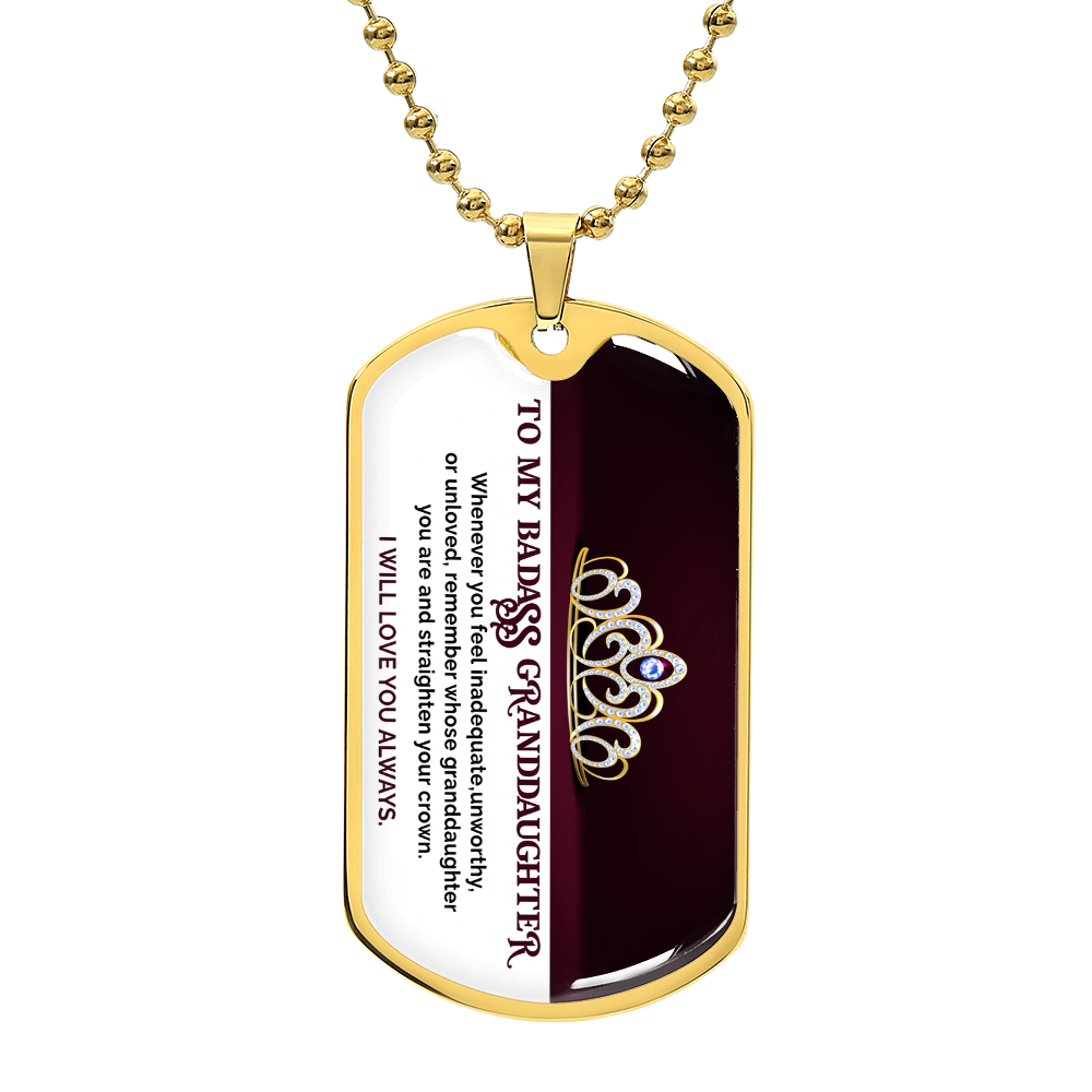 My Badass Granddaughter - Dog Tag Necklace — product image 3