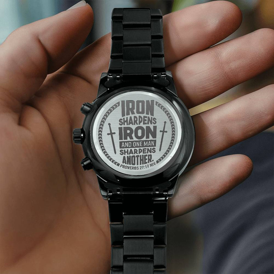 Iron Sharpens Iron (Proverbs 2717) – Men's Watch — product image