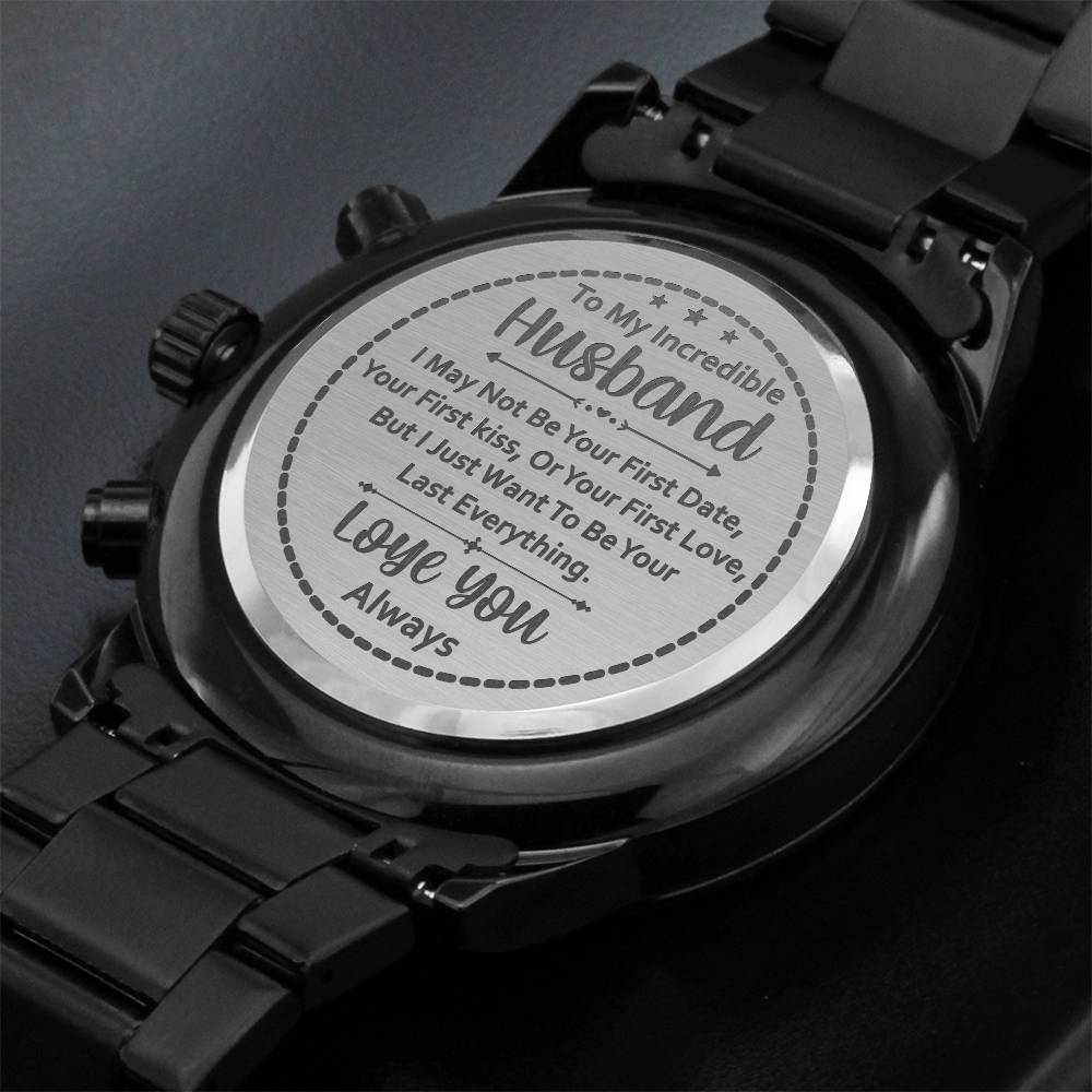 To My Husband Your Last Everything (Charcoal Black) – Men's Watch — product image 2