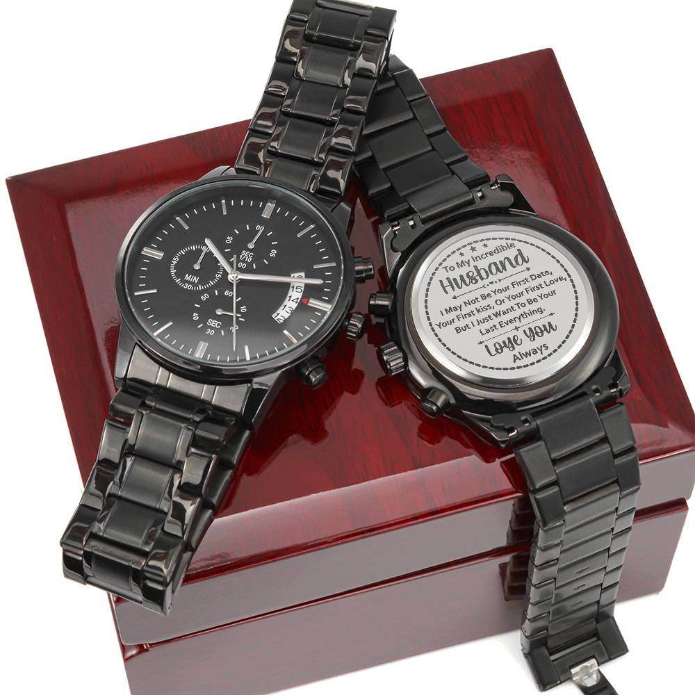 To My Husband Your Last Everything (Charcoal Black) – Men's Watch — product image 4