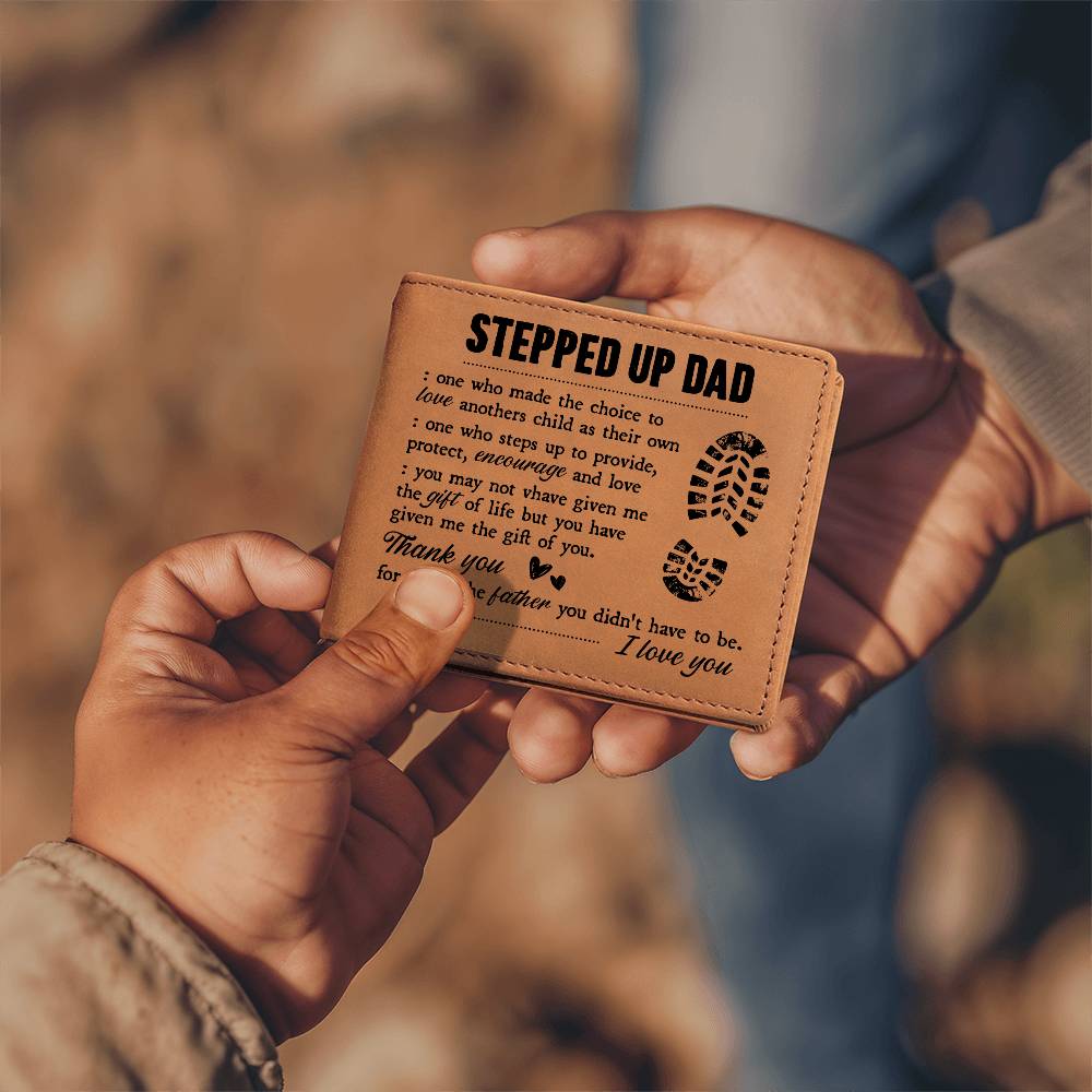 To My Stepdad Gift of Life – Leather Wallet — product image 3