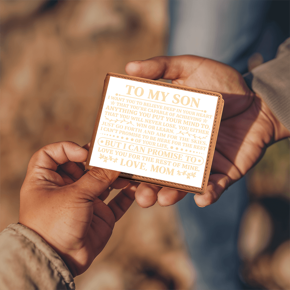 To My Son Promise (Yellow) – Leather Wallet — product image 4