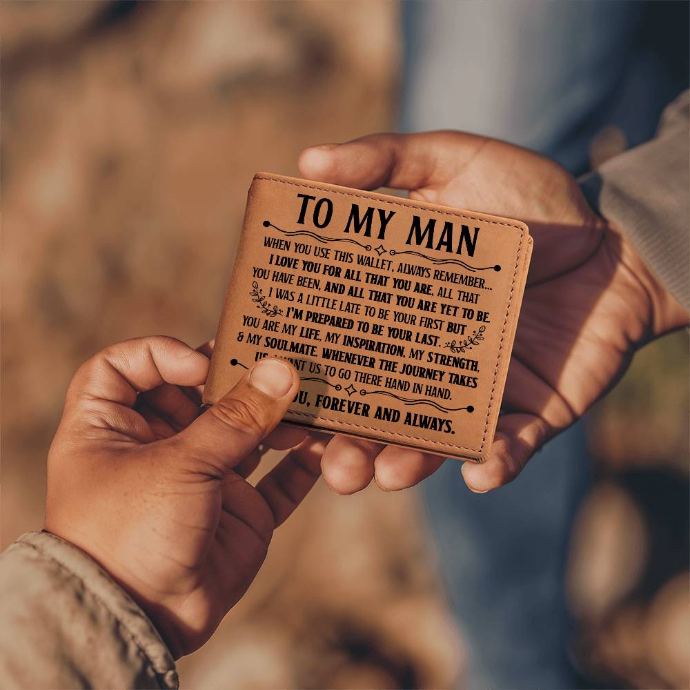 To My Man Inspiration (Black) – Leather Wallet — product image 3