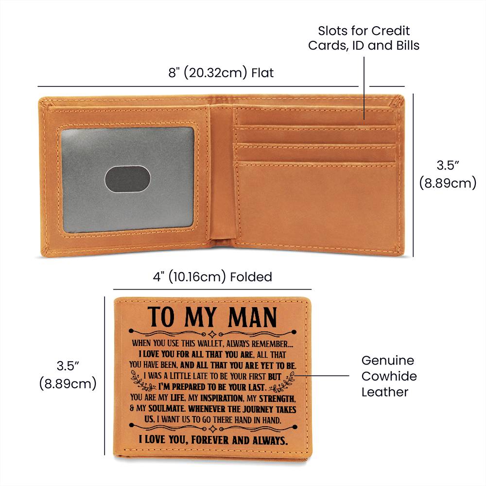 To My Man Inspiration (Black) – Leather Wallet — product image 2