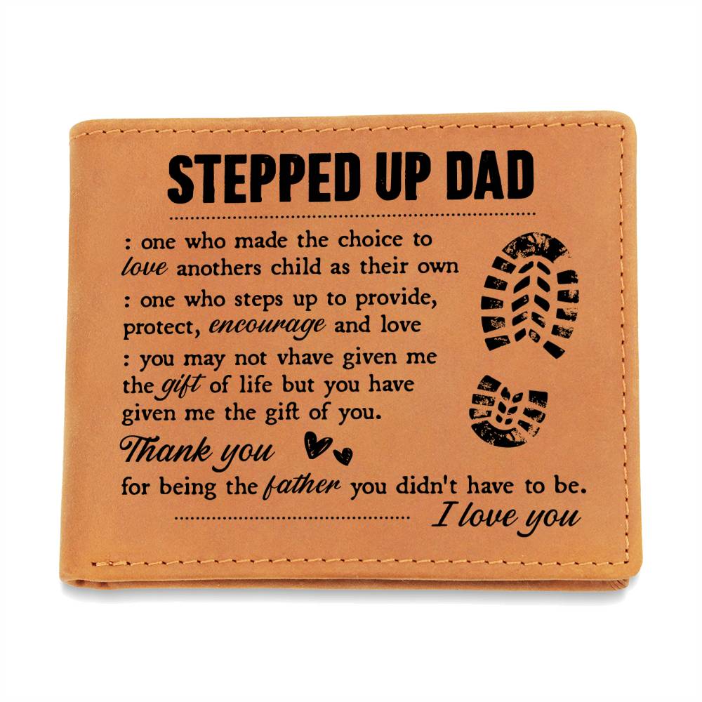 To My Stepdad Gift of Life – Leather Wallet — product image