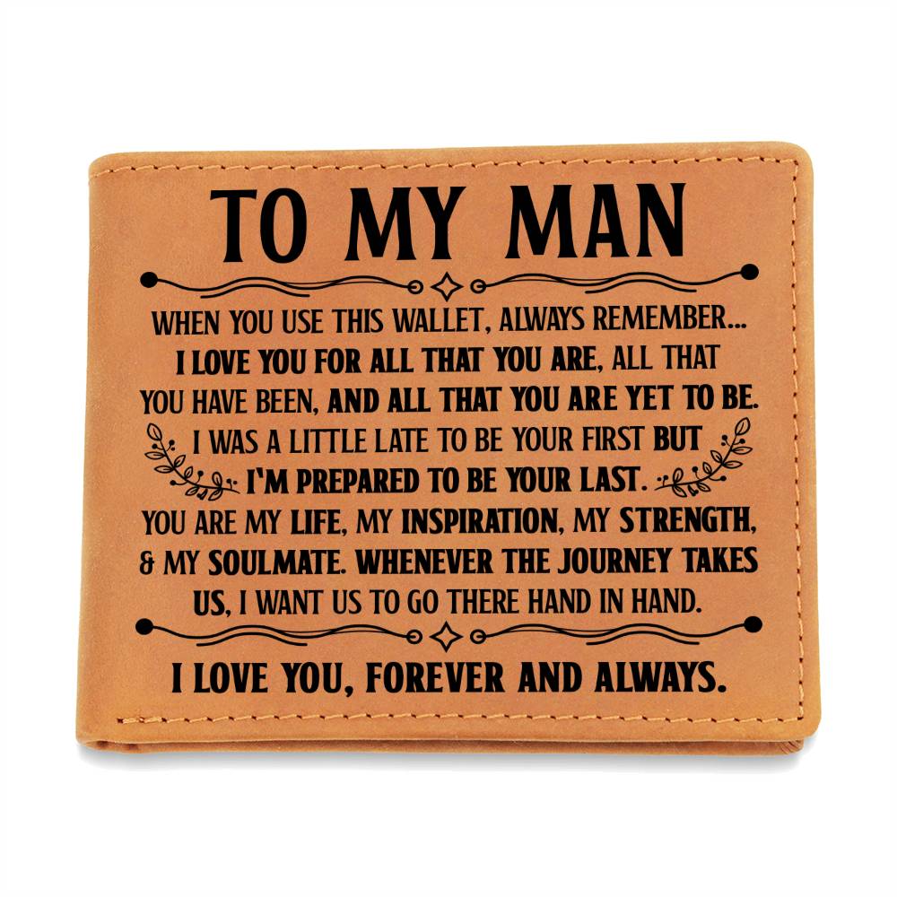 To My Man Inspiration (Black) – Leather Wallet — product image