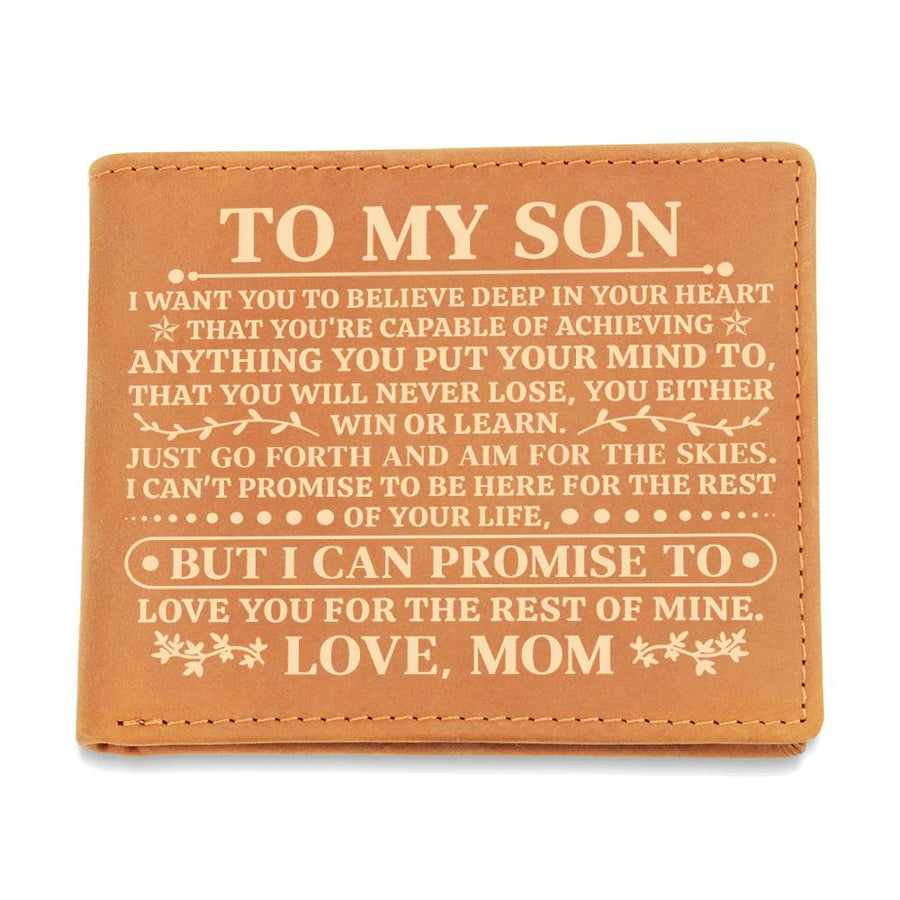 To My Son Promise (Yellow) – Leather Wallet — product image