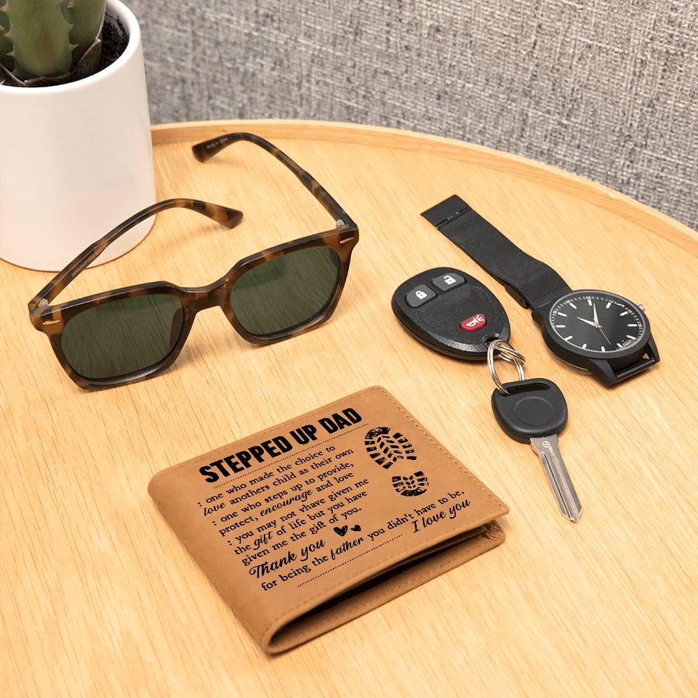 To My Stepdad Gift of Life – Leather Wallet — product image 2