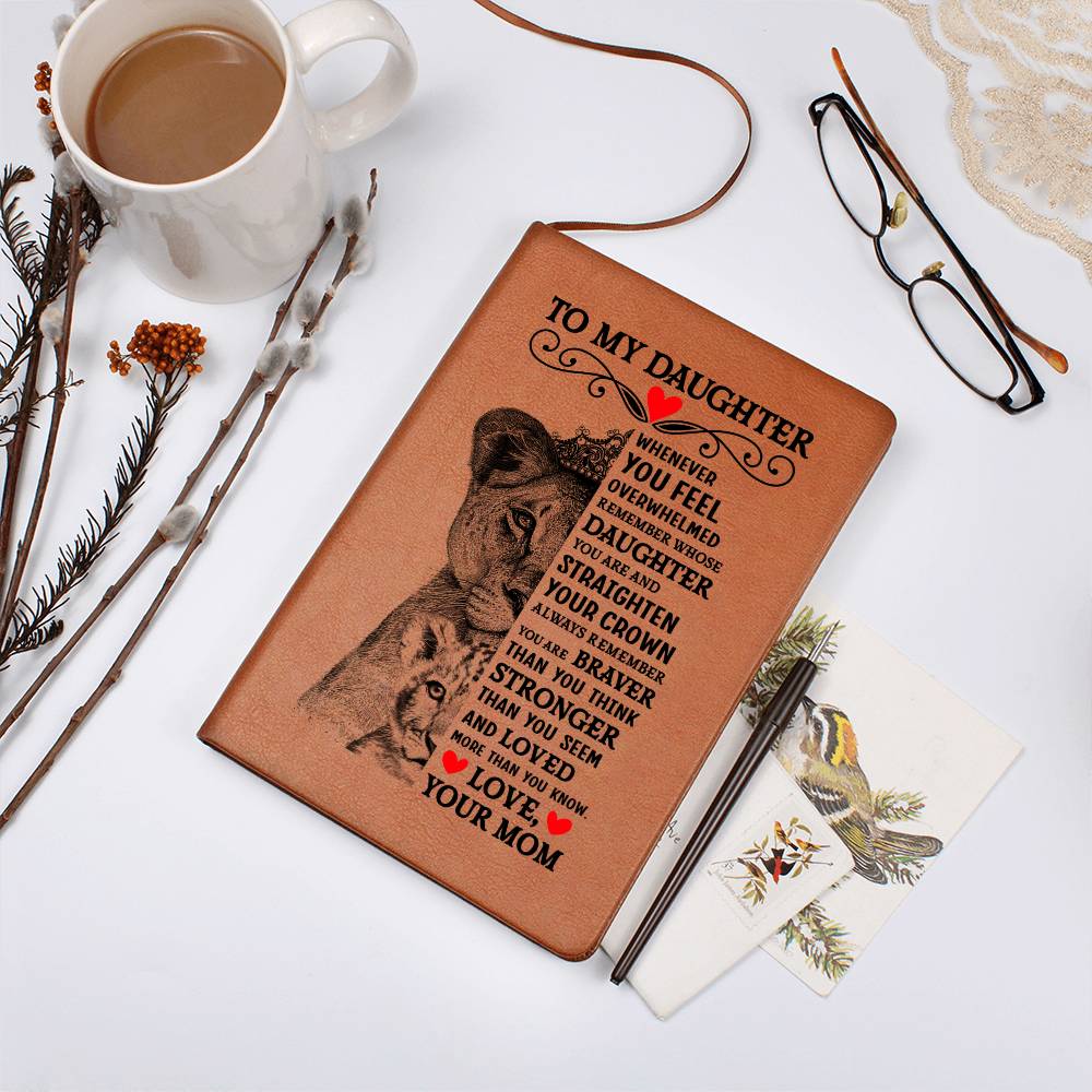 To My Daughter Lion Crown – Leather Journal — product image 6