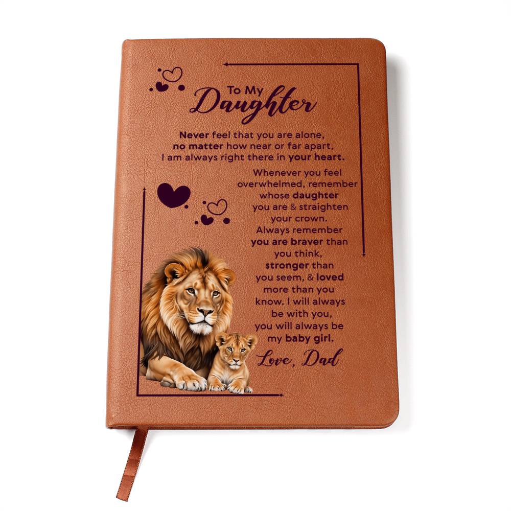 To My Daughter Your Crown – Leather Journal — product image