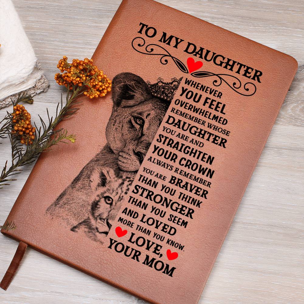 To My Daughter Lion Crown – Leather Journal — product image 4