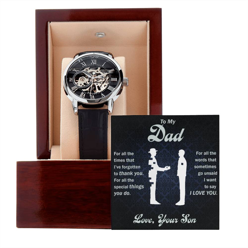 To My Dear Dad Always Remember I Love You – Openwork Watch — product image 6