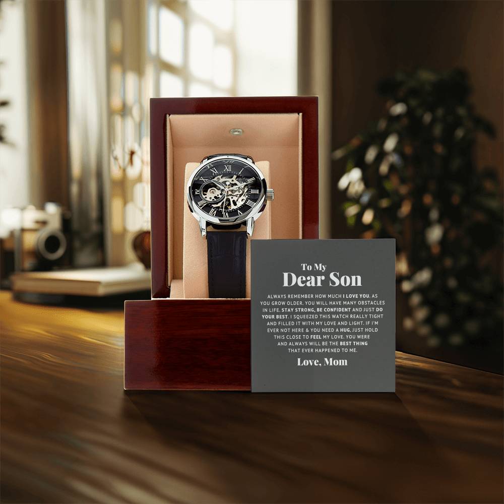 To My Dear Son Always Remember I Love You – Openwork Watch — product image 2