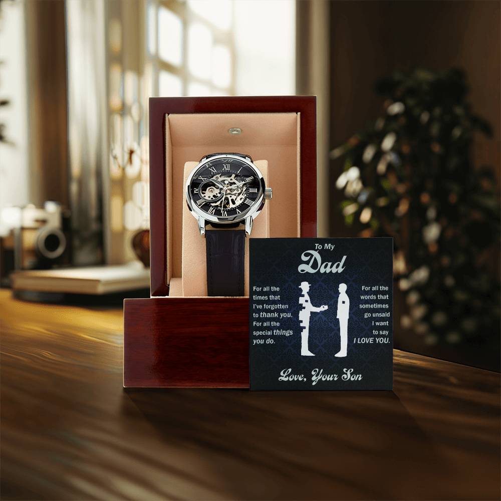 To My Dear Dad Always Remember I Love You – Openwork Watch — product image 2