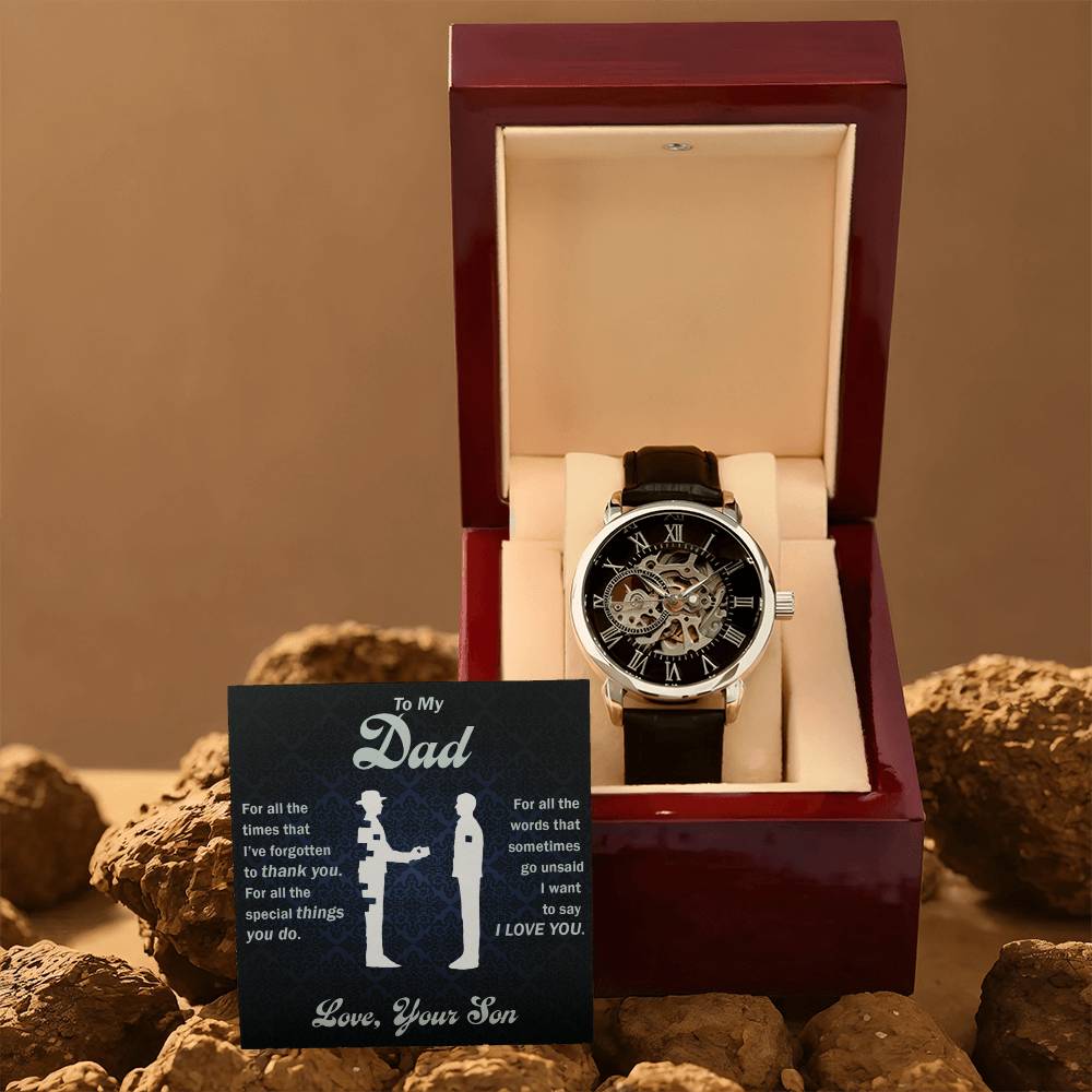 To My Dear Dad Always Remember I Love You – Openwork Watch — product image 3