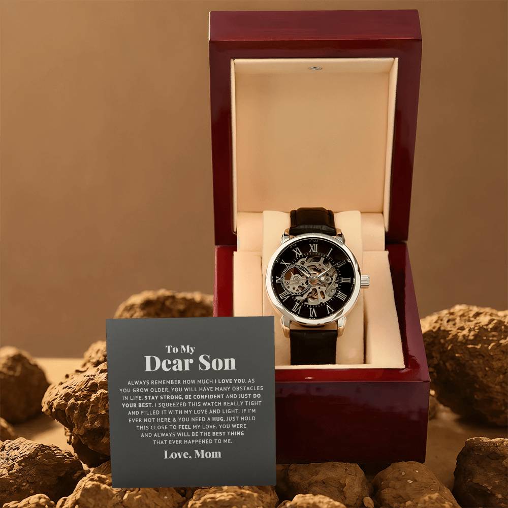 To My Dear Son Always Remember I Love You – Openwork Watch — product image 3