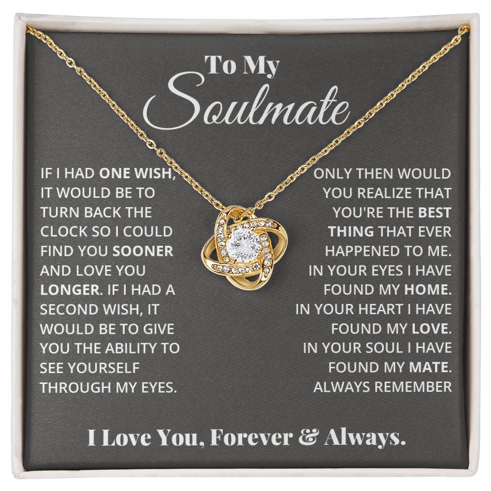 To My Soulmate - Love Knot Necklace — product image 3