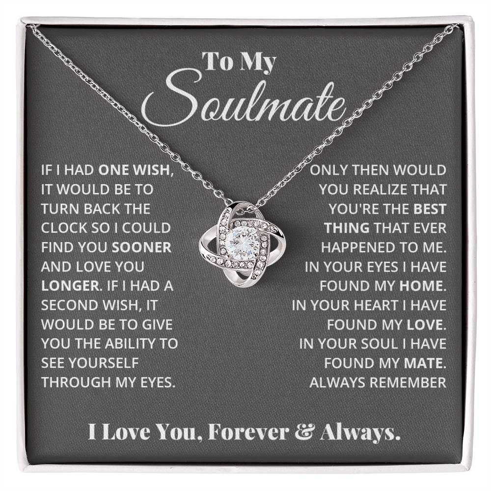 To My Soulmate - Love Knot Necklace — product image