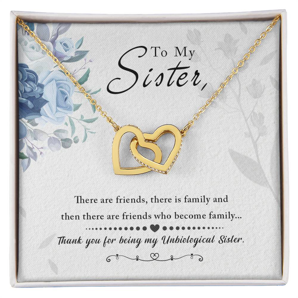 To My Sister - Interlocking Hearts Necklace — product image 2