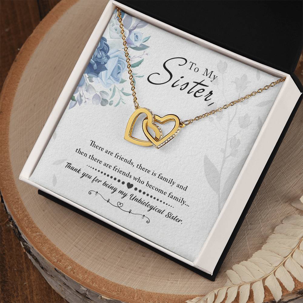 To My Sister - Interlocking Hearts Necklace — product image 3
