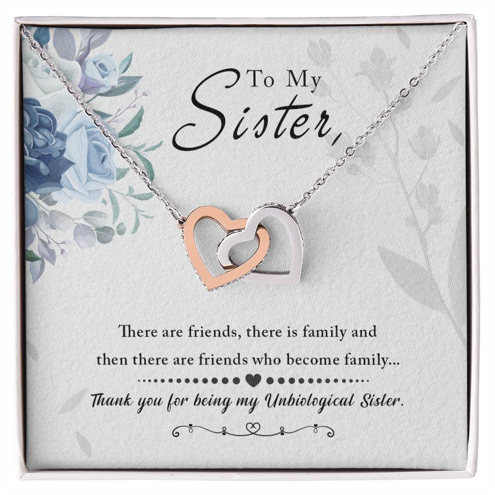 To My Sister - Interlocking Hearts Necklace — product image