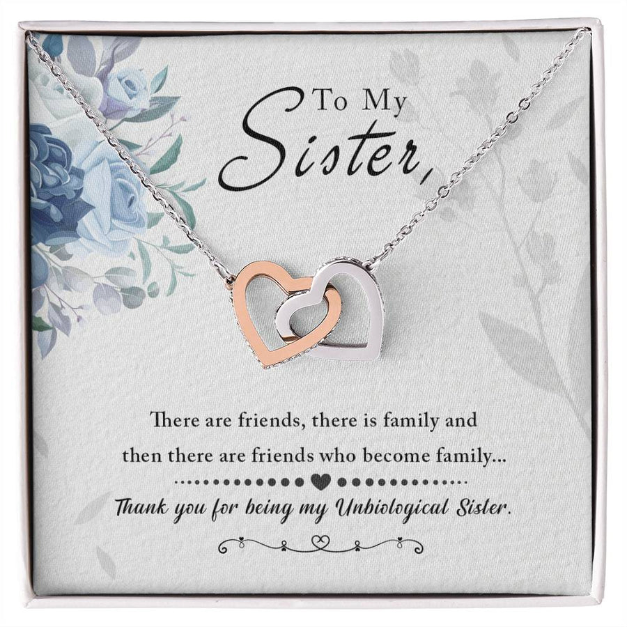 To My Sister - Interlocking Hearts Necklace — product image