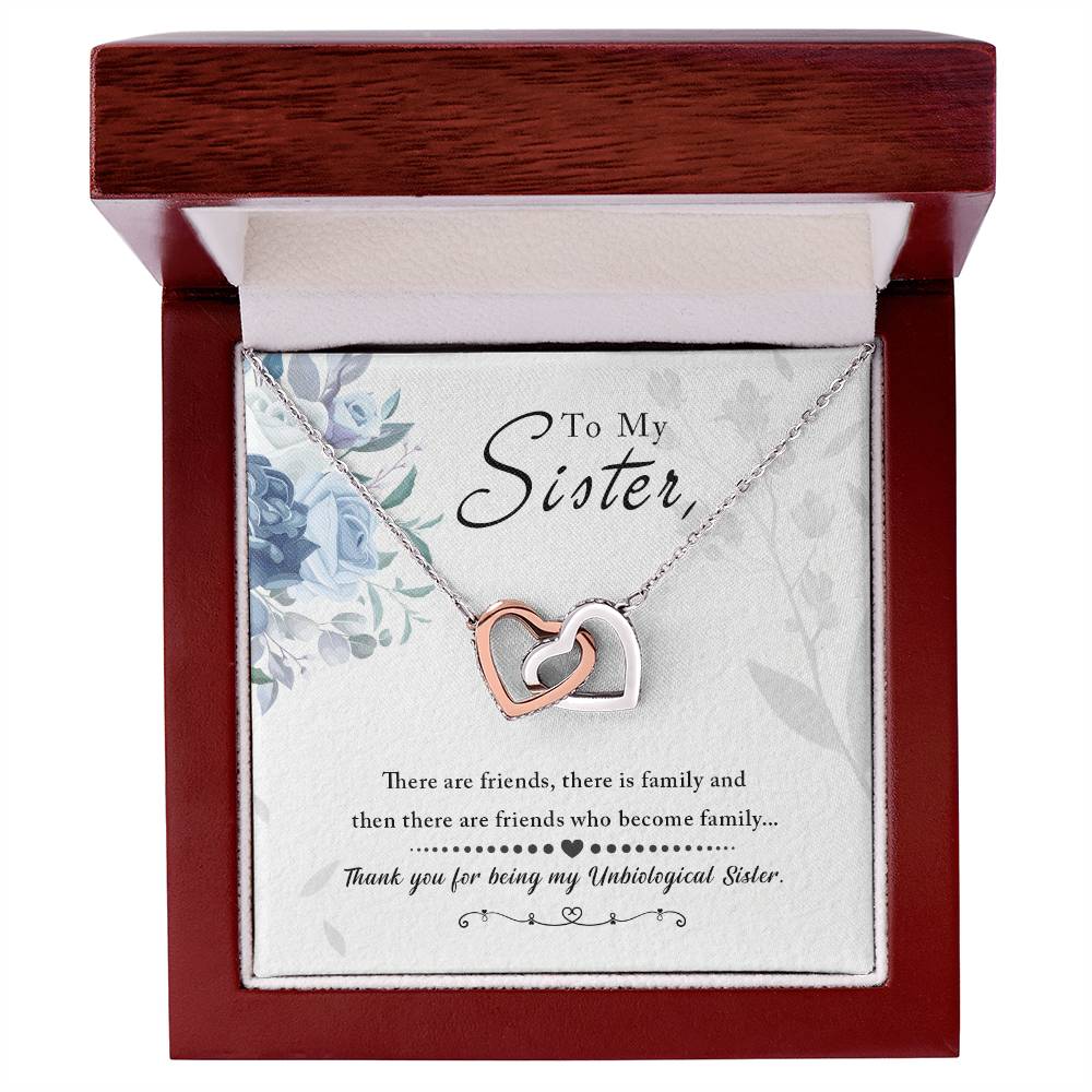 To My Sister - Interlocking Hearts Necklace — product image 4