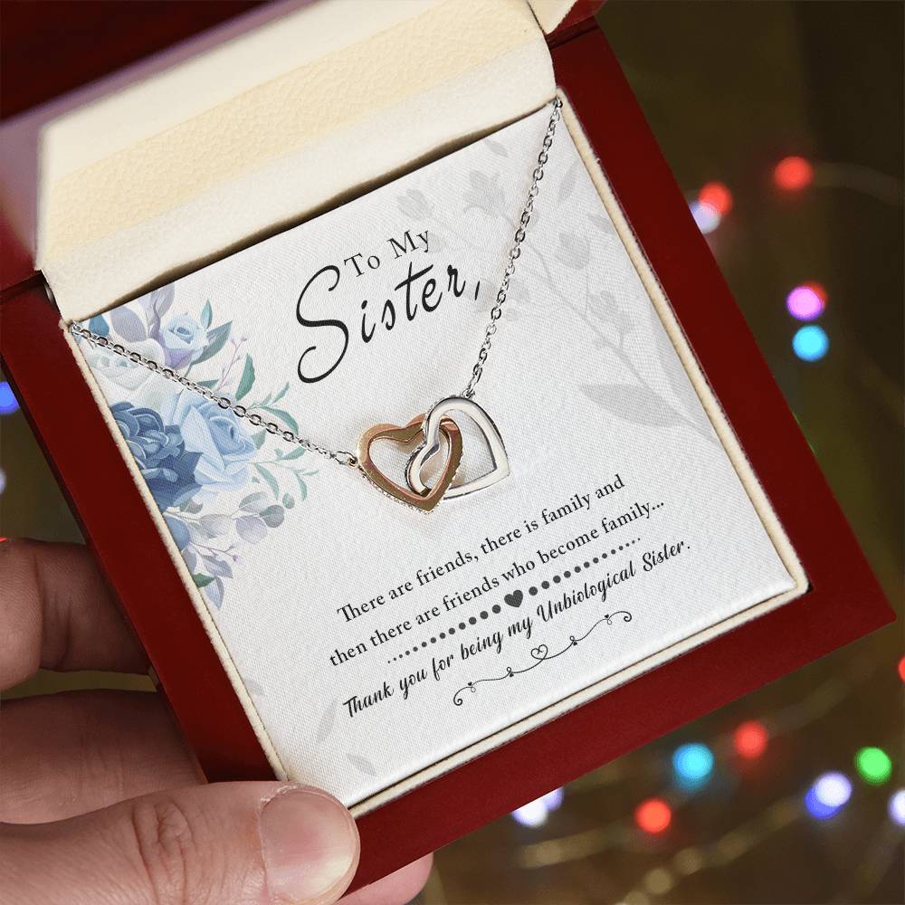 To My Sister - Interlocking Hearts Necklace — product image 5