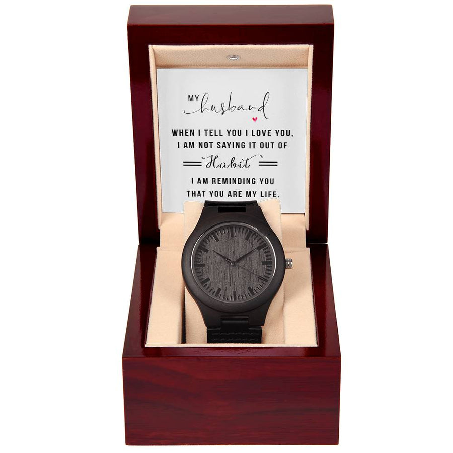 You Are My Life- Wooden Watch — product image