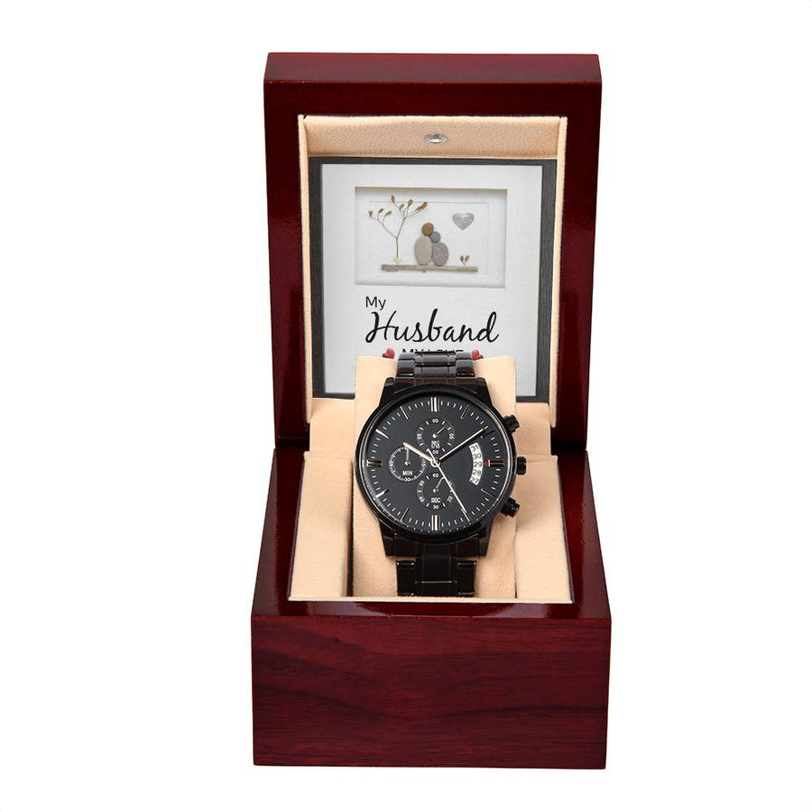 My Husband My Love - Black Chronograph Watch — product image