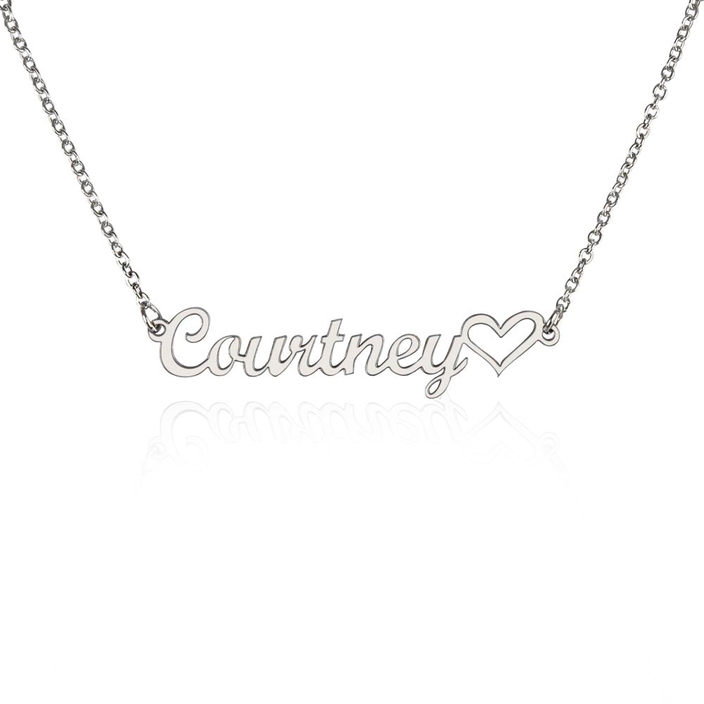 Classic Heart Style Name Necklace — product image