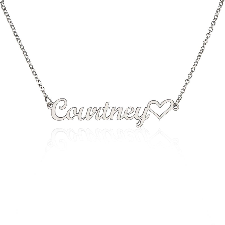 Classic Heart Style Name Necklace — product image
