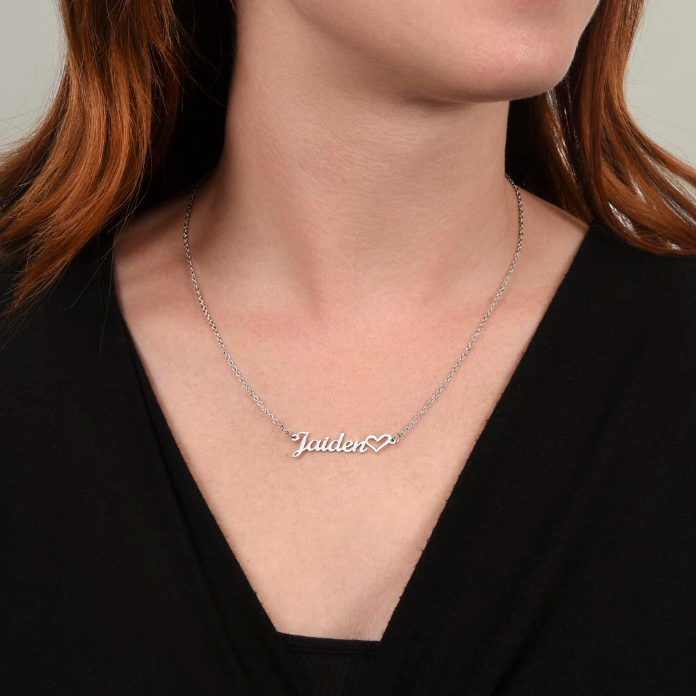 Classic Heart Style Name Necklace — product image 2