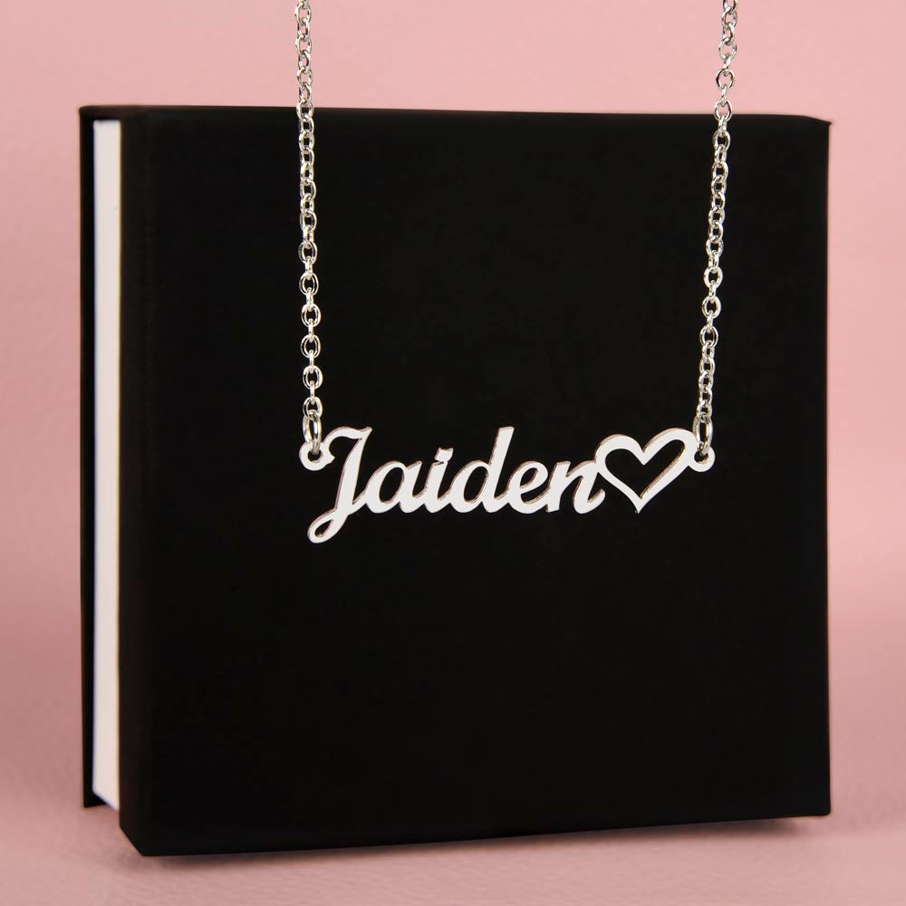 Classic Heart Style Name Necklace — product image 3