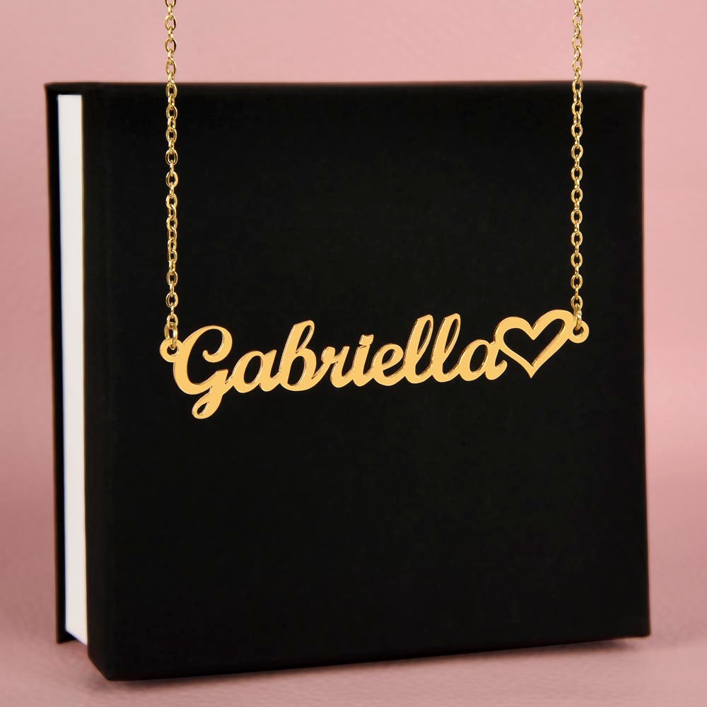 Classic Heart Style Name Necklace — product image 6