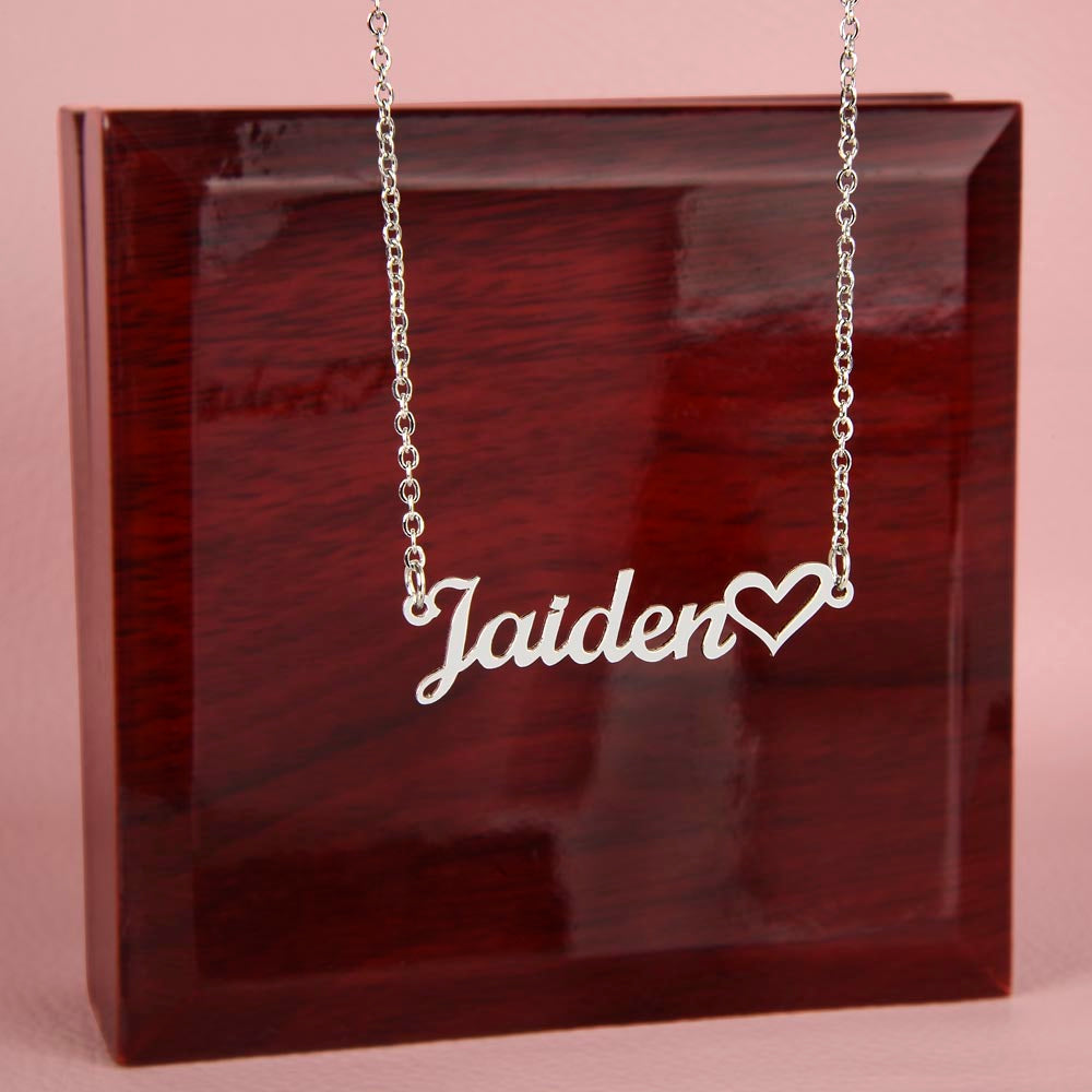 Classic Heart Style Name Necklace — product image 7