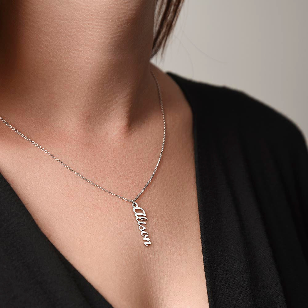 Classic Vertical Name Necklace — product image 3